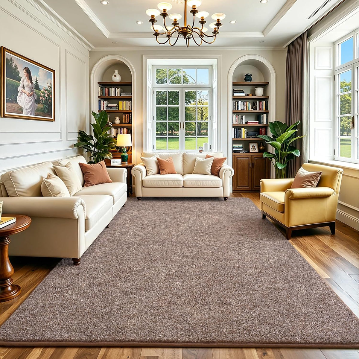 Keeko 4x6 Area Rugs for Living Room,Soft Washable Memory Foam Bedroom Rug