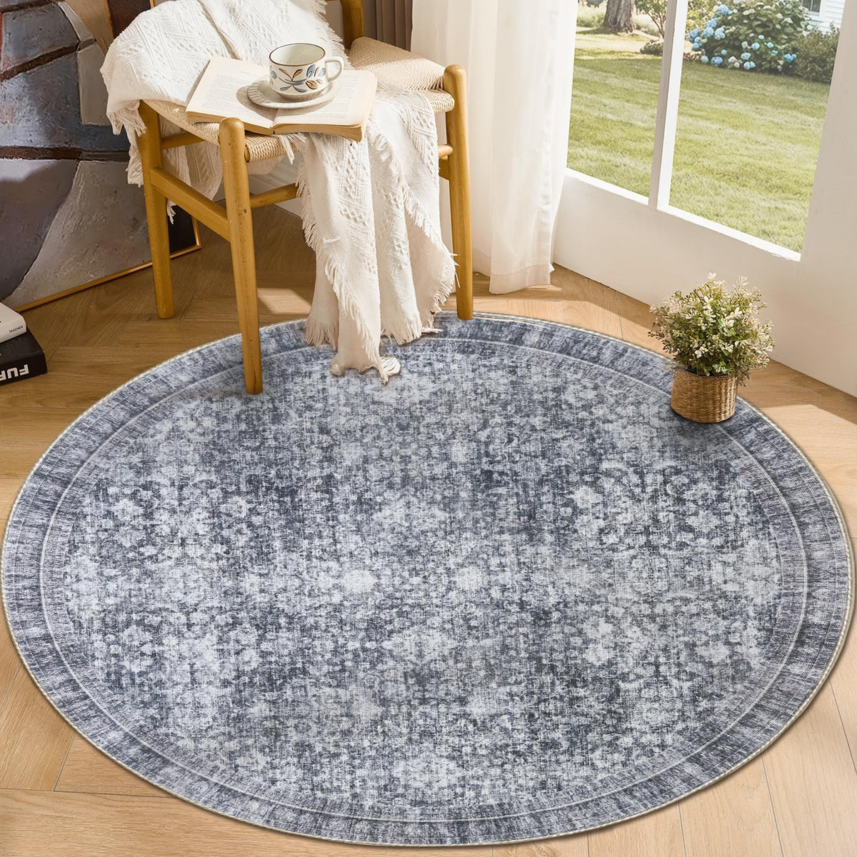 Sasttie 4x6 Area Rugs, Ultra-Soft Washable Rug for Living Room, Beige