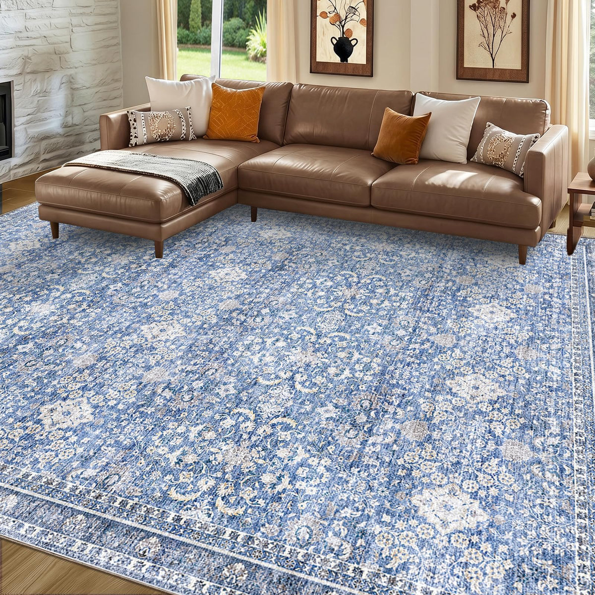 Sasttie 4x6 Area Rugs, Ultra-Soft Washable Rug for Living Room, Beige