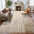 4'x6' Colorful Geometric Patchwork Floral Area Rug