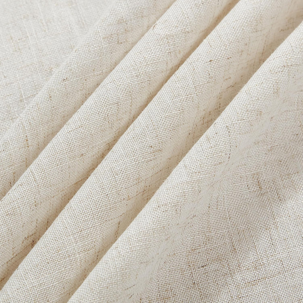 Laura Ashley Dothan Linen Blend Tablecloth, 60" x 84", Taupe