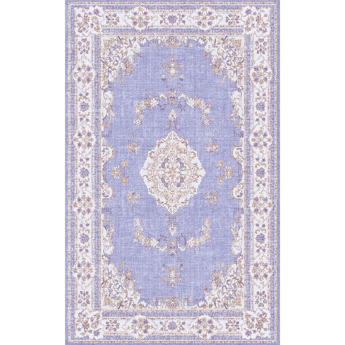 Soft Pink Rug for Girls Room: 5x8 Vintage Washable Carpet Bedroom Nursery