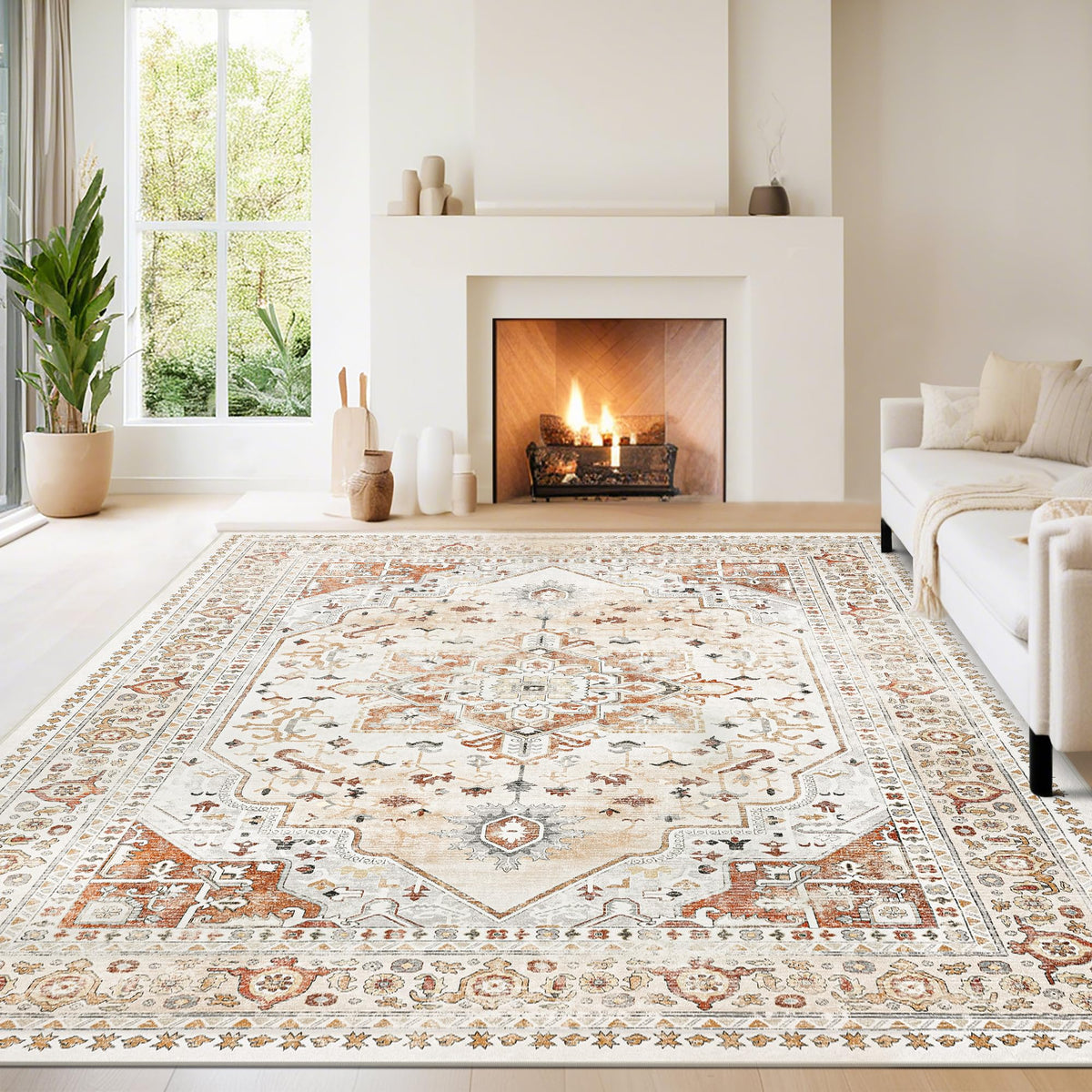 Washable Rugs 5x7 Area Rugs for Living Room,Bedroom,Dining Room Carpet