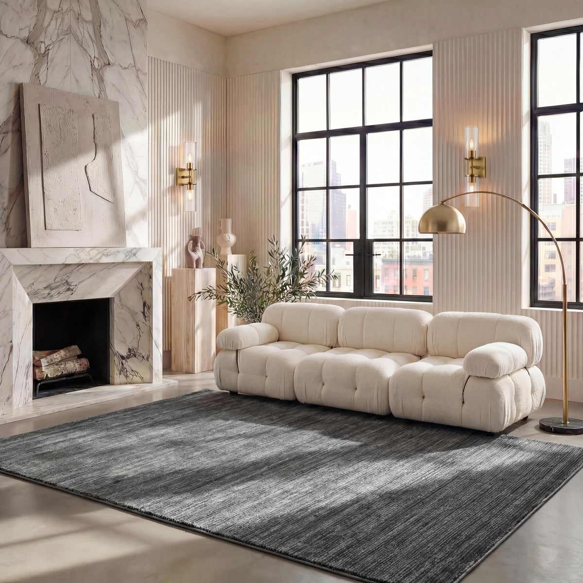 SAFAVIEH Vision Area Rug 8x10 Large, Modern Tonal Brown VSN606E