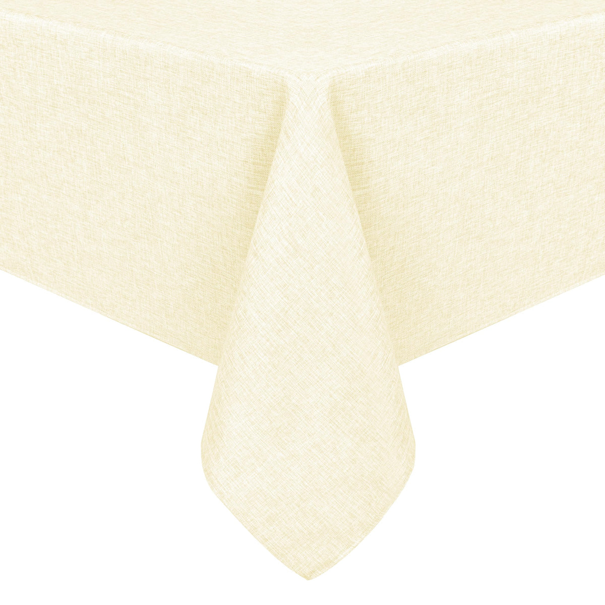 Hiasan Beige Faux Linen Rectangle Tablecloth 54 x 80 Inch for Dining Room