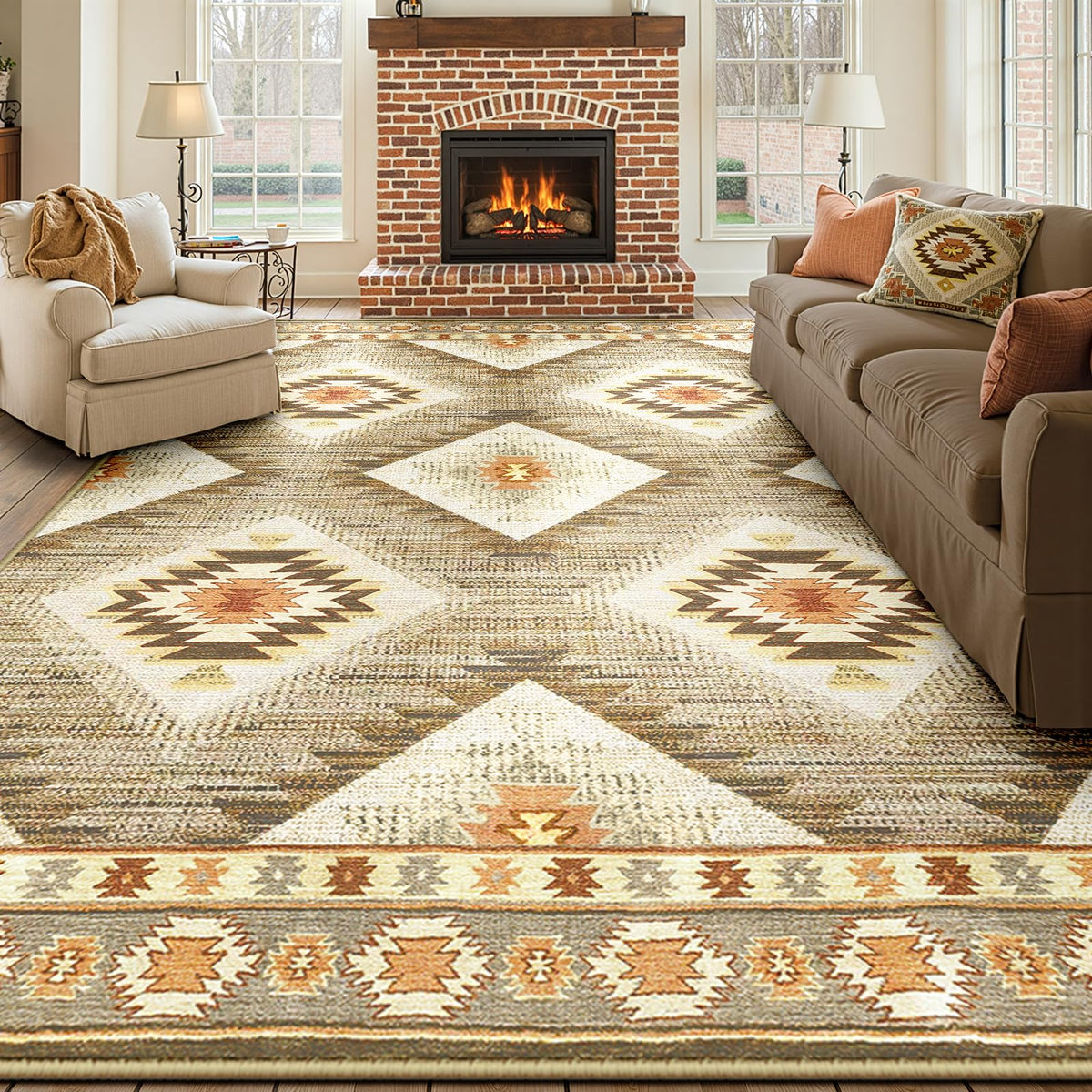 BESTSWEETIE 5'x7' Washable Area Rug for Living Room Bedroom Black