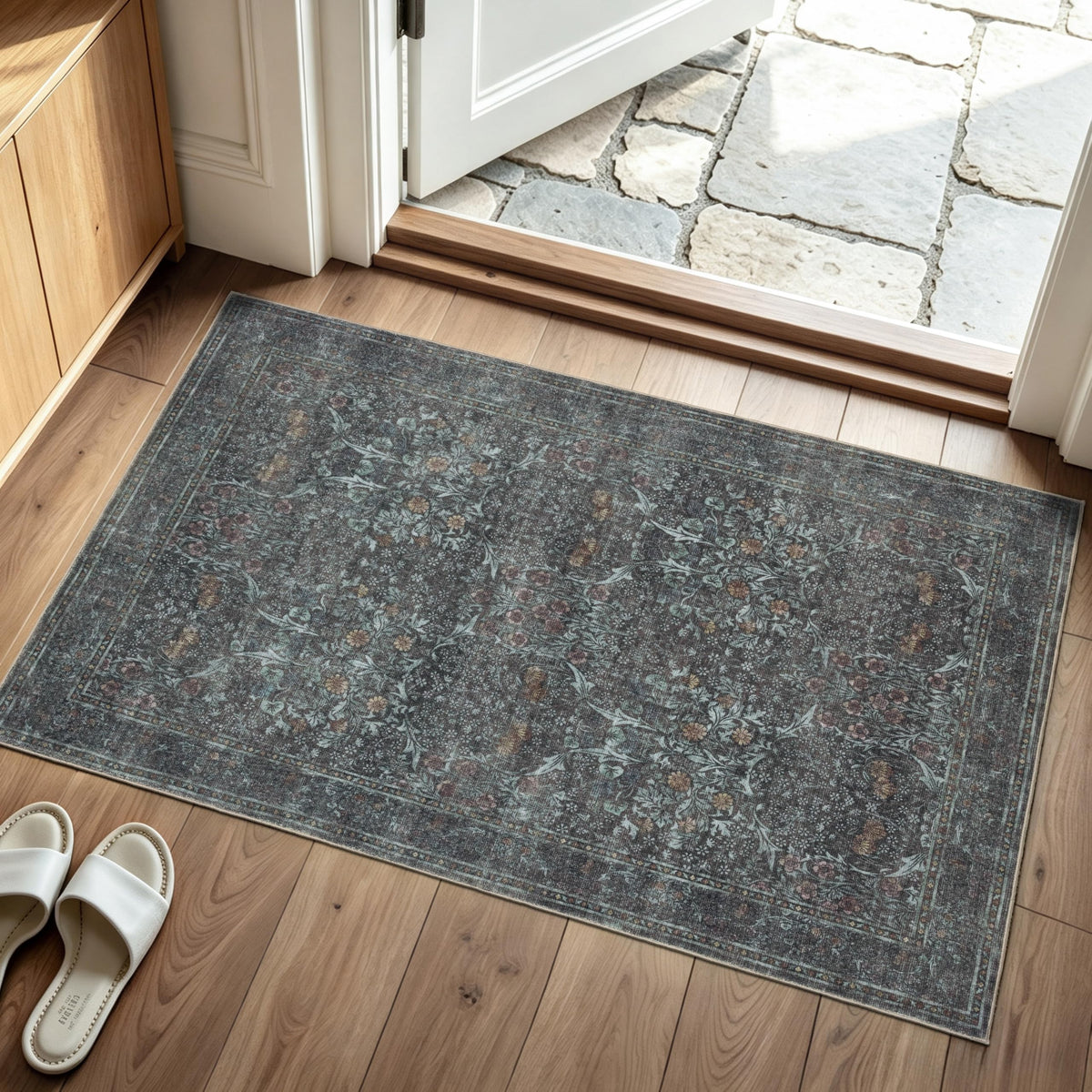 JOLLYVOGUE 5x7 Area Rugs for Living Room, Washable Rug, Beige