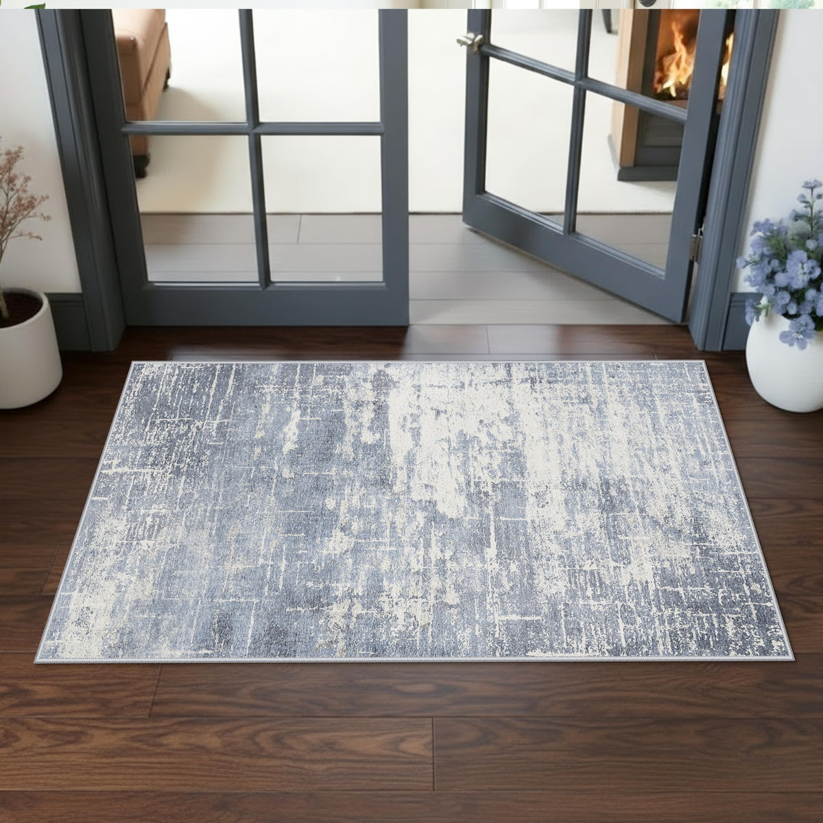 Hallway Washable Runner Rug - 2x10 Kitchen Rugs Entryway Rug Runner Vintage Soft Floor Mat Non Slip Indoor Farmhouse Carpet for Bathroom Living Room Bedroom (2 X 10, Beige)