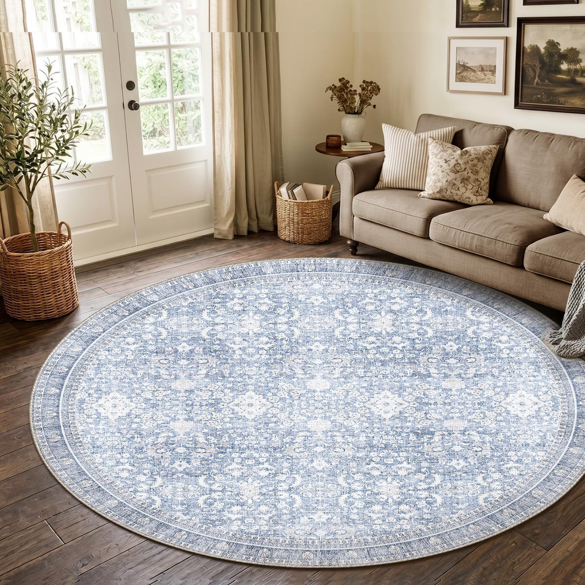 Sasttie 4x6 Area Rugs, Ultra-Soft Washable Rug for Living Room, Beige