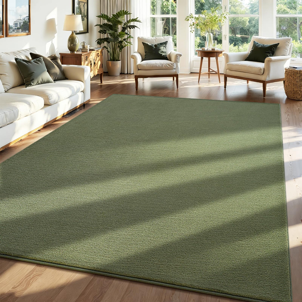 ISEAU 4x6 Soft Area Rug for Bedroom, Washable and Non-Slip, Purple