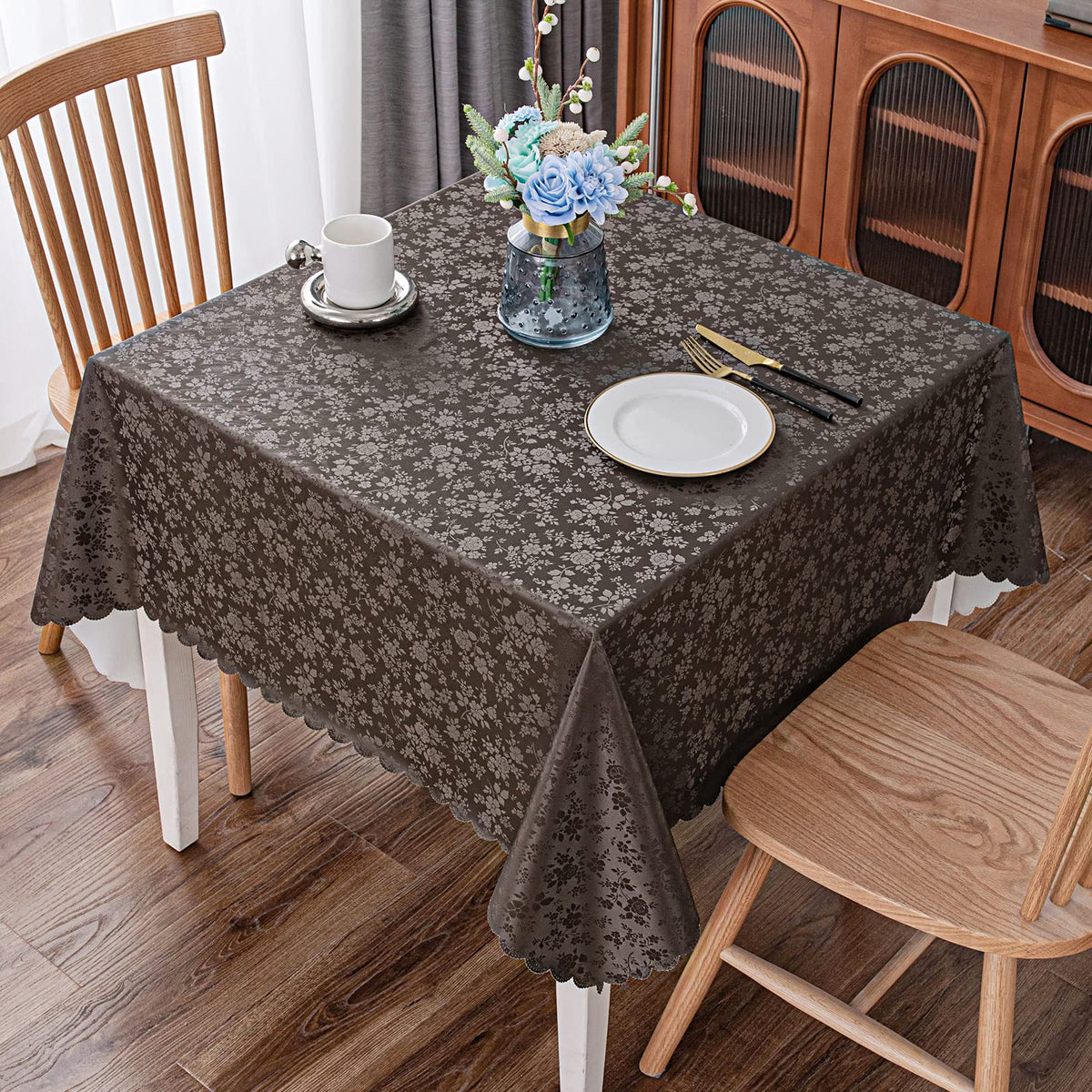 Smiry Rectangle Waterproof Heavy Duty Vinyl Tablecloths, 60 x 84 Inch