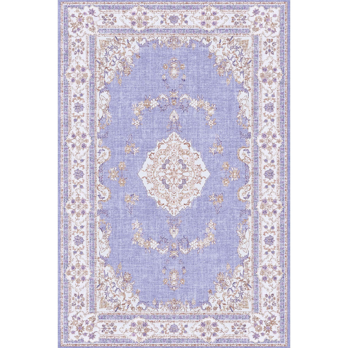 Soft Pink Rug for Girls Room: 5x8 Vintage Washable Carpet Bedroom Nursery