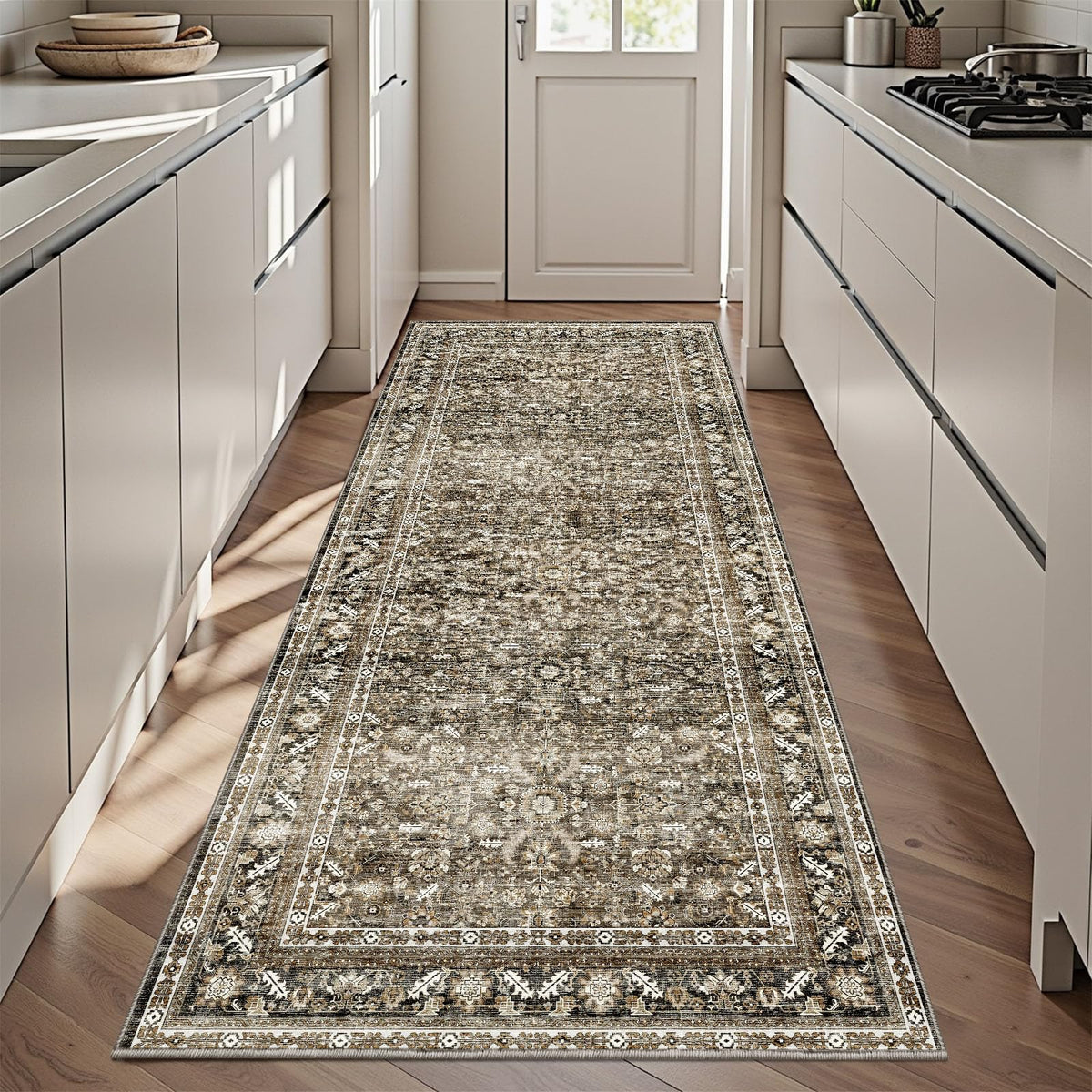 OPPODREAM Vintage Blue Area Rugs 5x7, Washable Rug for Living Room