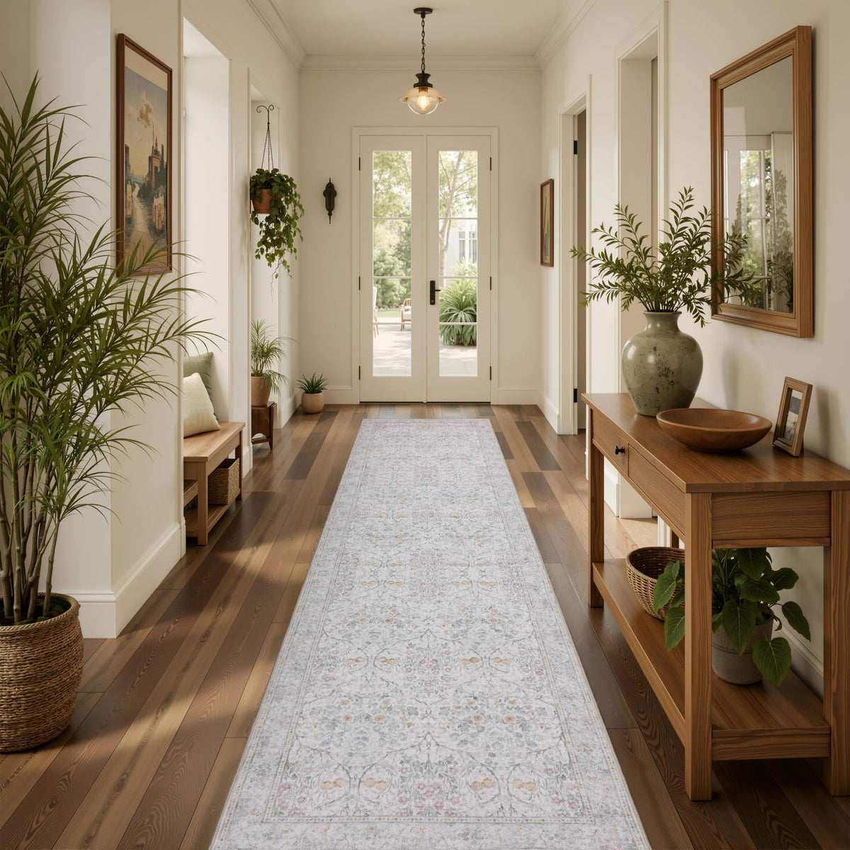 JOLLYVOGUE 5x7 Area Rugs for Living Room, Washable Rug, Beige