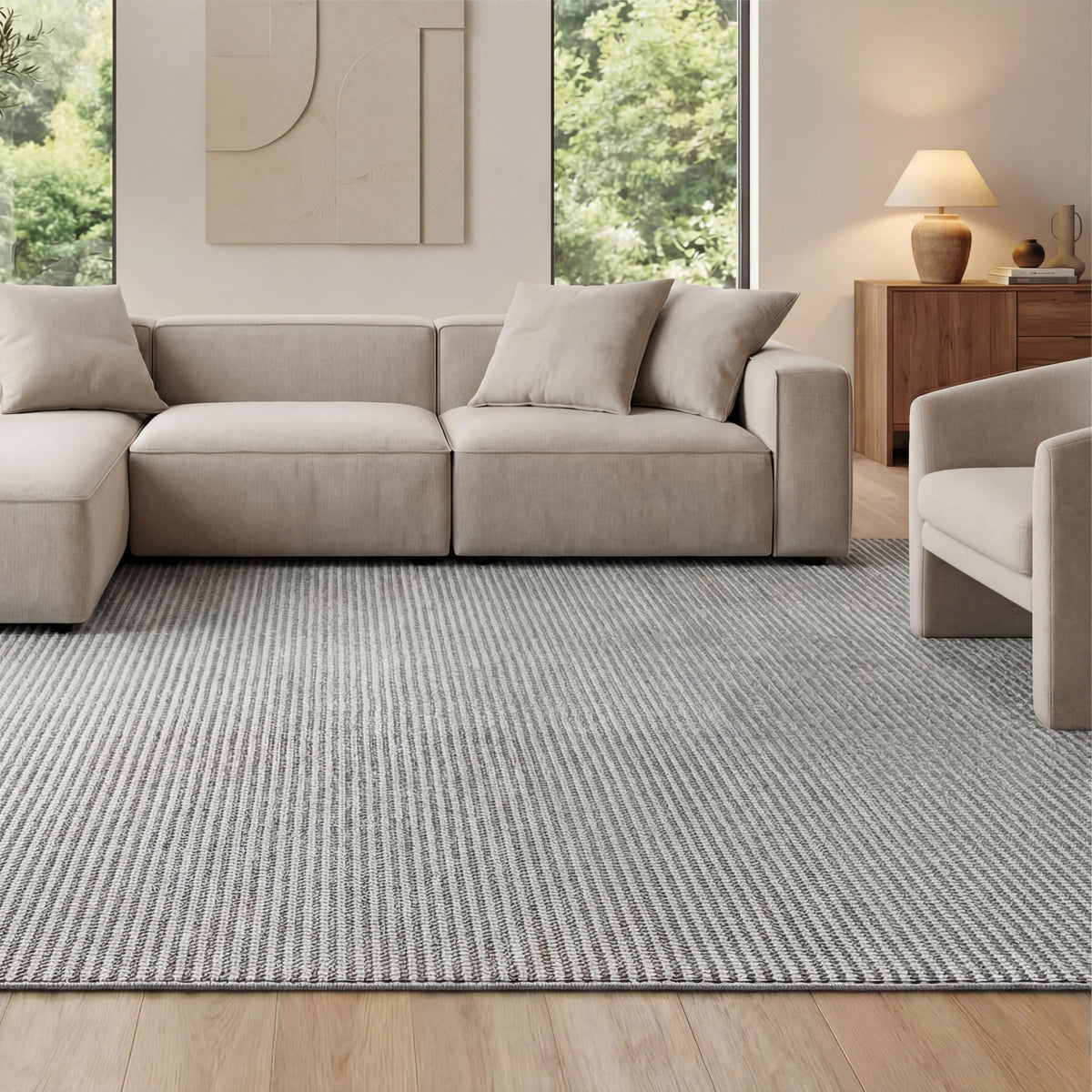 Bedsure 9x12 Faux Wool Area Rug for Living Room, Machine Washable, Beige
