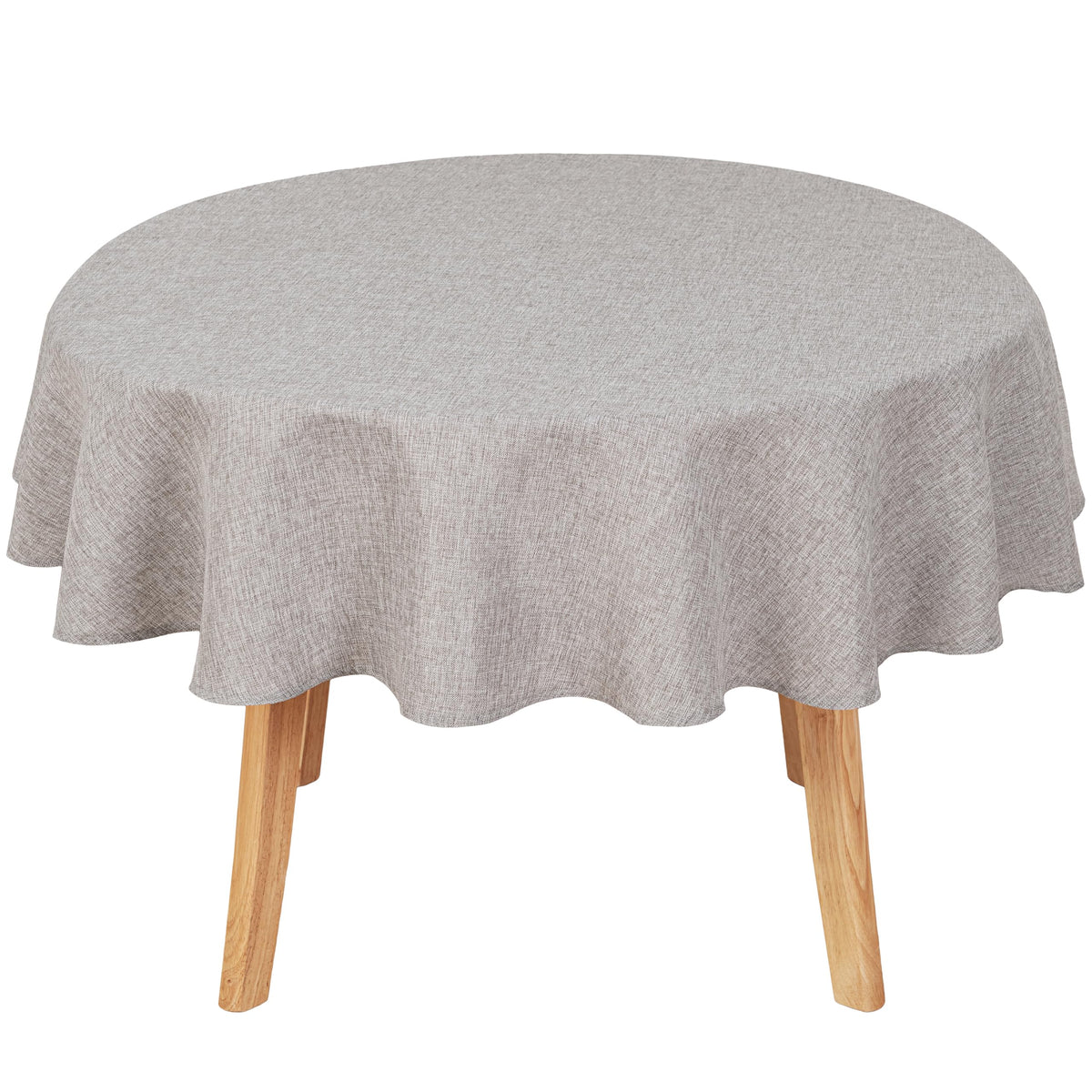 Hiasan Beige Faux Linen Rectangle Tablecloth 54 x 80 Inch for Dining Room