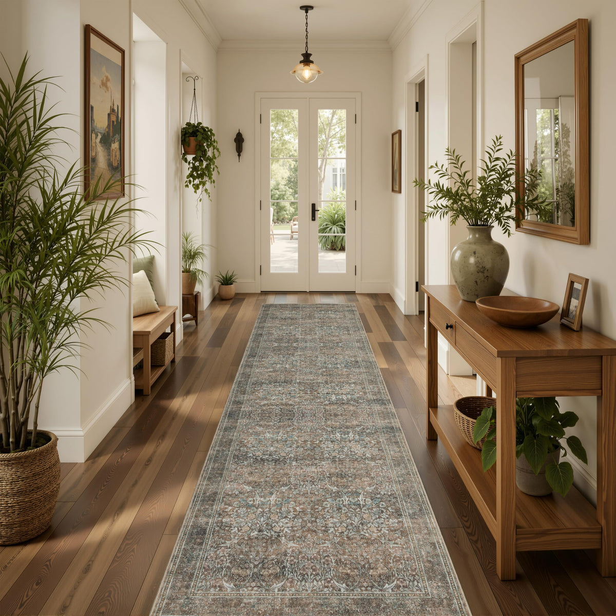 JOLLYVOGUE 5x7 Area Rugs for Living Room, Washable Rug, Beige