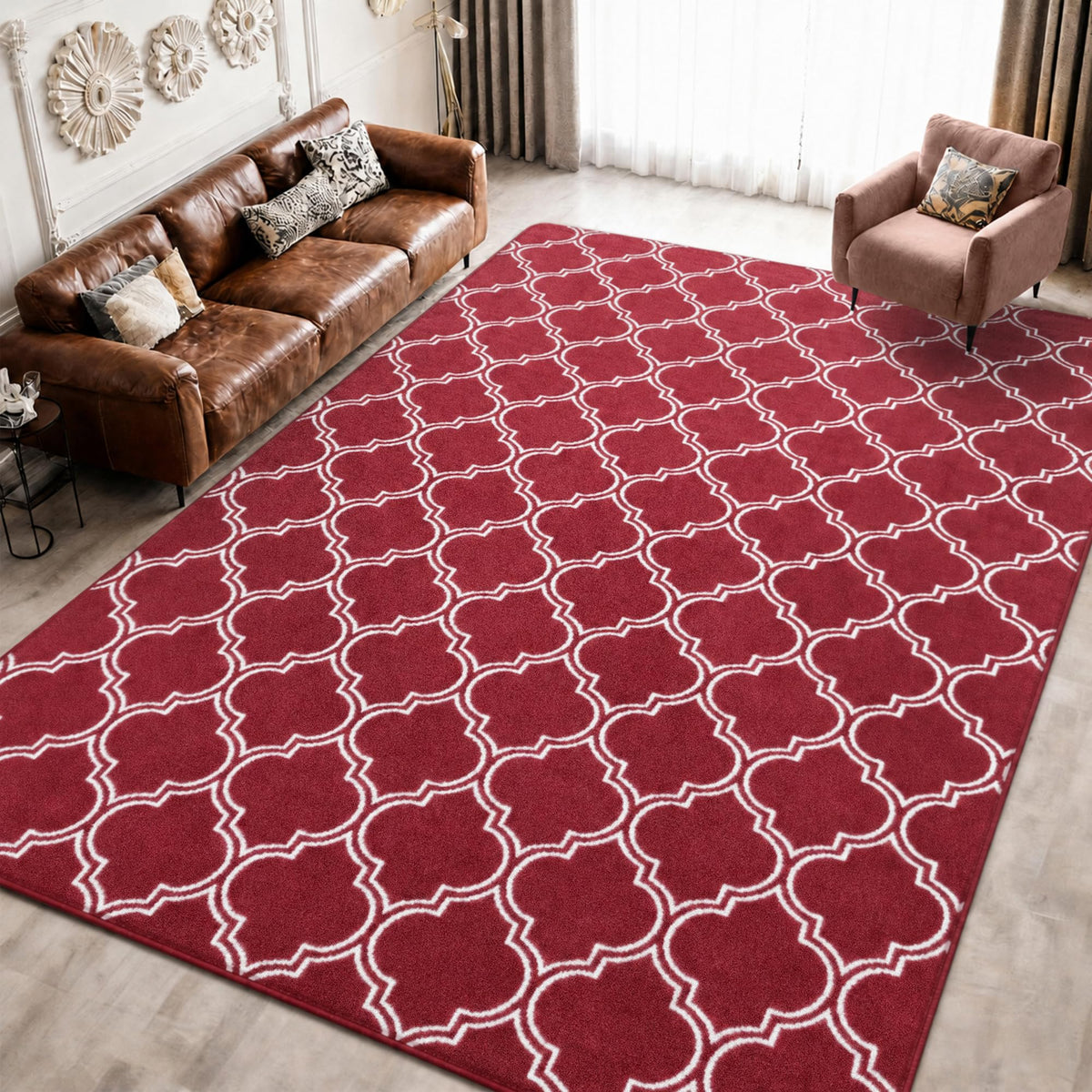 Keeko 4x6 Area Rugs for Living Room,Soft Washable Memory Foam Bedroom Rug