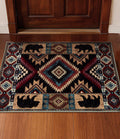 YIHOUSE Washable Rustic Cabin Area Rugs 5x7 Brown