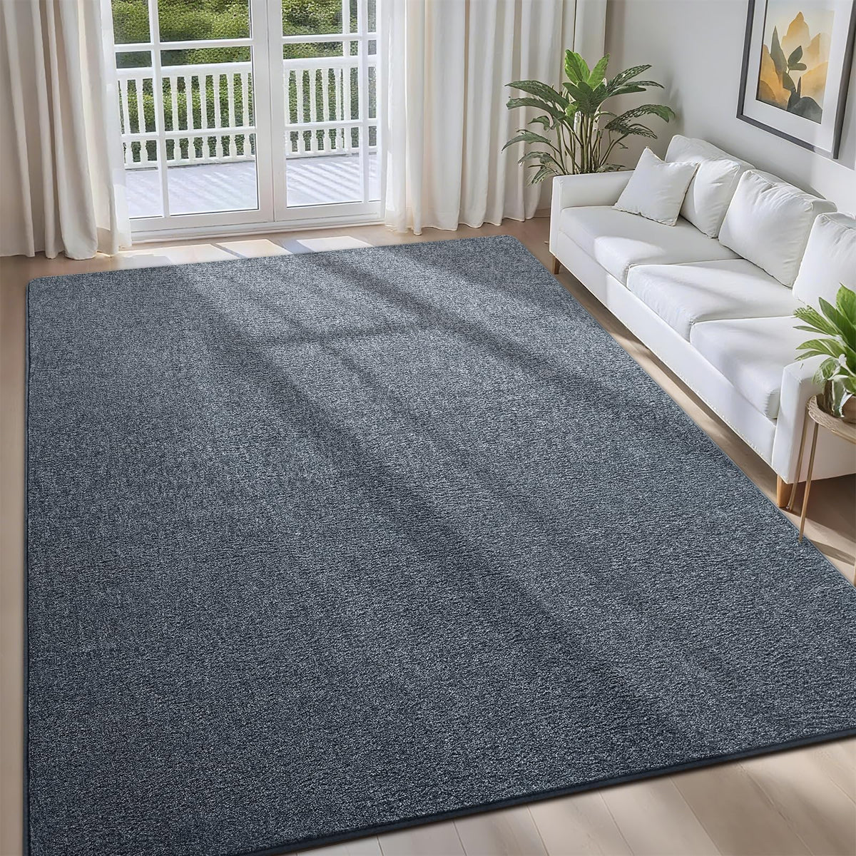 5x7 Black Area Rug Modern Aesthetic Minimalist