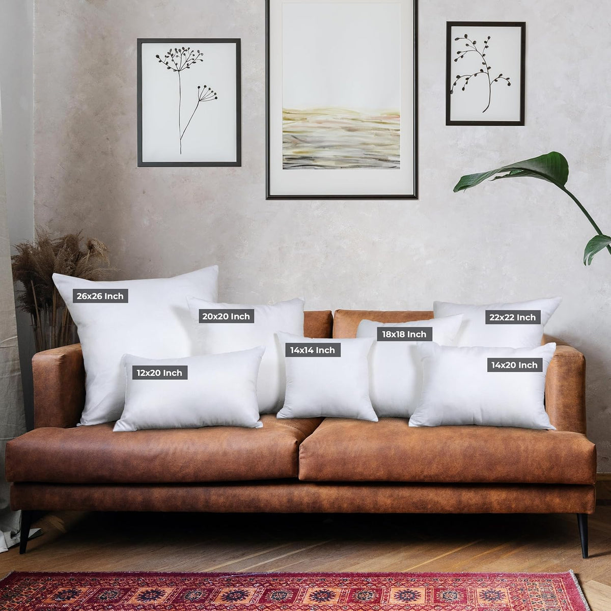 Utopia Bedding Throw Pillows, Decorative 18x18 Pillow Inserts, Set of 4