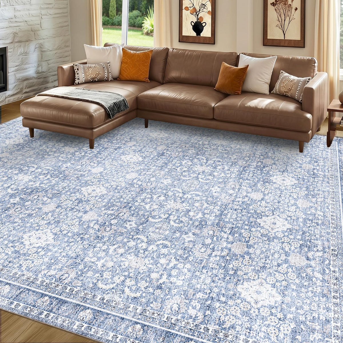 Sasttie 4x6 Area Rugs, Ultra-Soft Washable Rug for Living Room, Beige