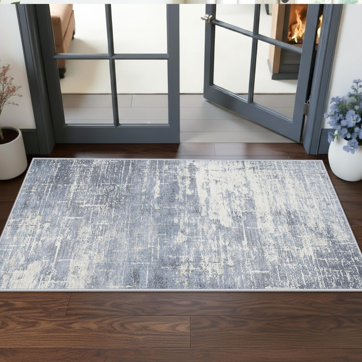 Hallway Washable Runner Rug - 2x10 Kitchen Rugs Entryway Rug Runner Vintage Soft Floor Mat Non Slip Indoor Farmhouse Carpet for Bathroom Living Room Bedroom (2 X 10, Beige)
