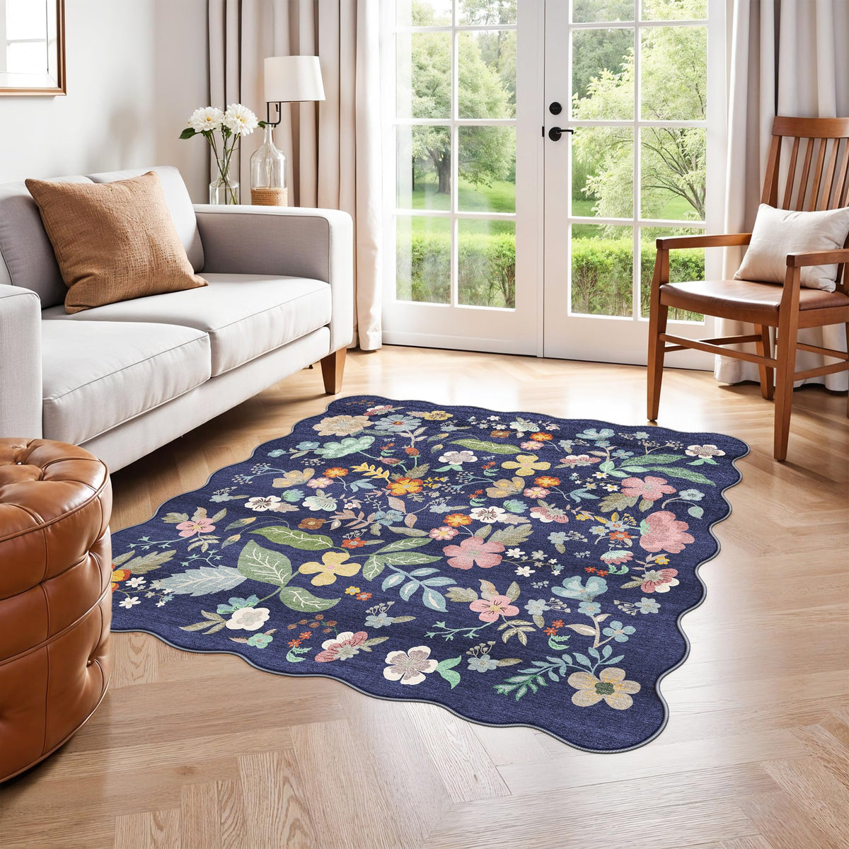 Hallway Washable Runner Rug - 2x10 Kitchen Rugs Entryway Rug Runner Vintage Soft Floor Mat Non Slip Indoor Farmhouse Carpet for Bathroom Living Room Bedroom (2 X 10, Beige)