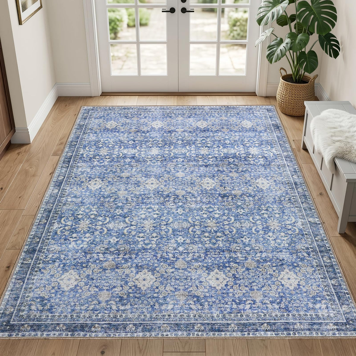Sasttie 4x6 Area Rugs, Ultra-Soft Washable Rug for Living Room, Beige