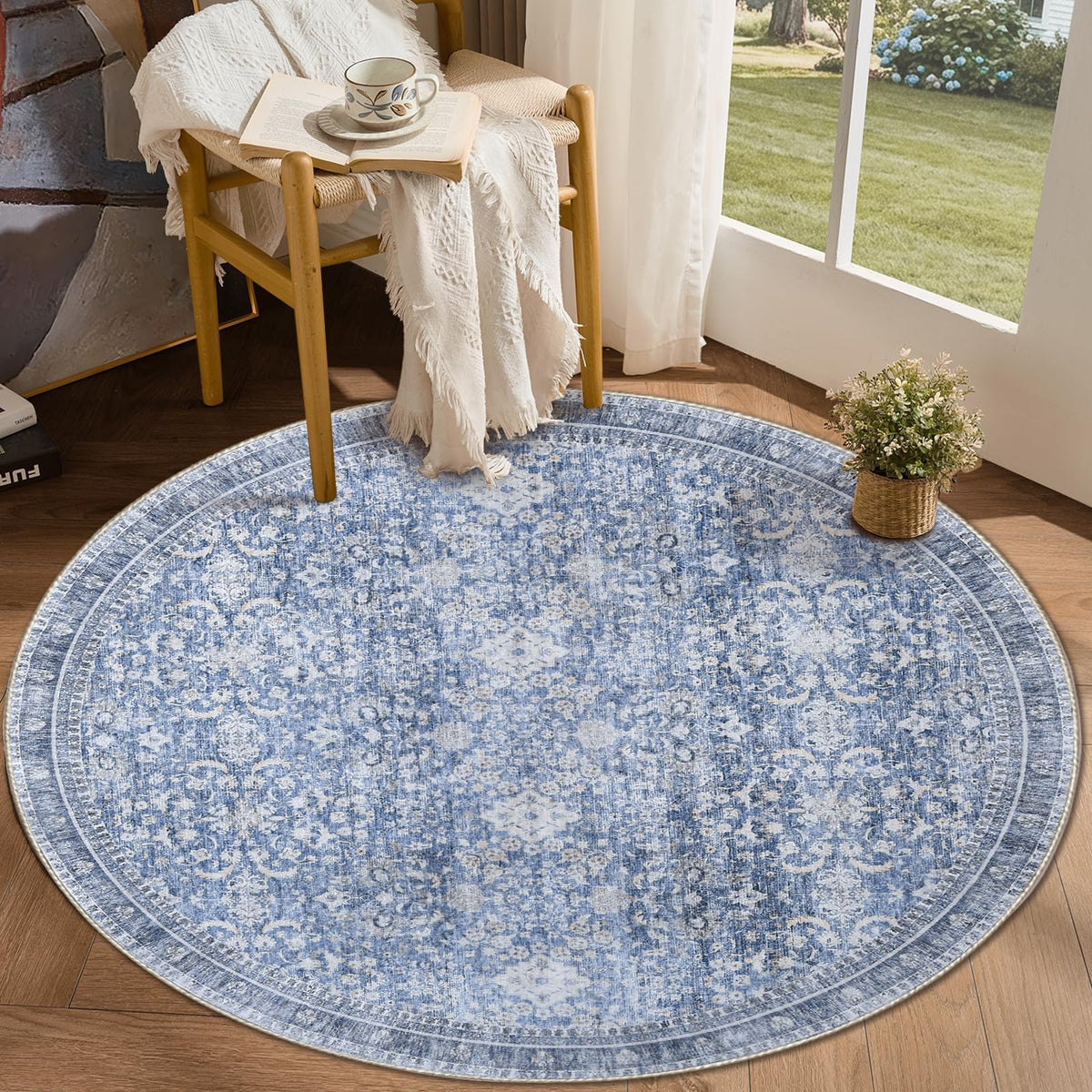 Sasttie 4x6 Area Rugs, Ultra-Soft Washable Rug for Living Room, Beige
