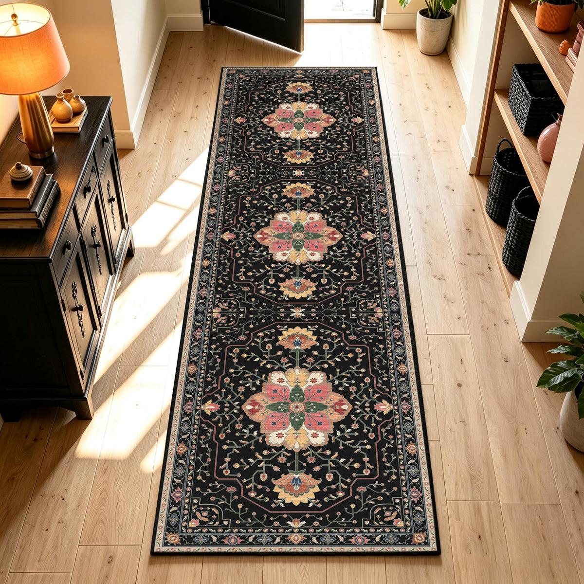 YARNSCAPE 2' x 3' Machine Washable Area Rug, Non-Slip Low-Pile Carpet