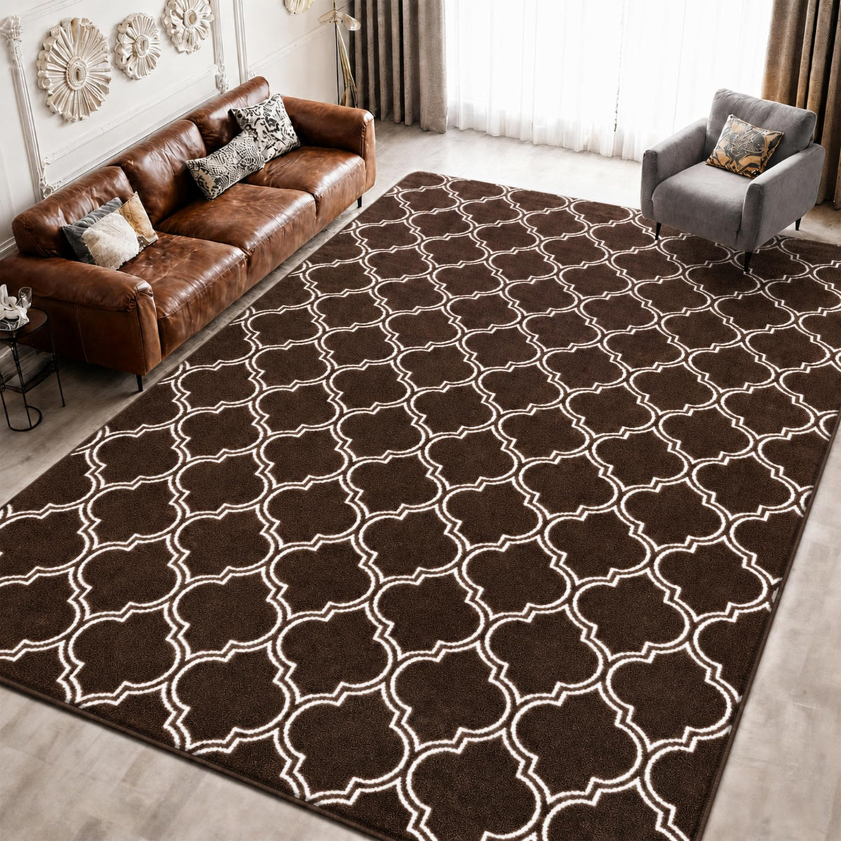 Keeko 4x6 Area Rugs for Living Room,Soft Washable Memory Foam Bedroom Rug