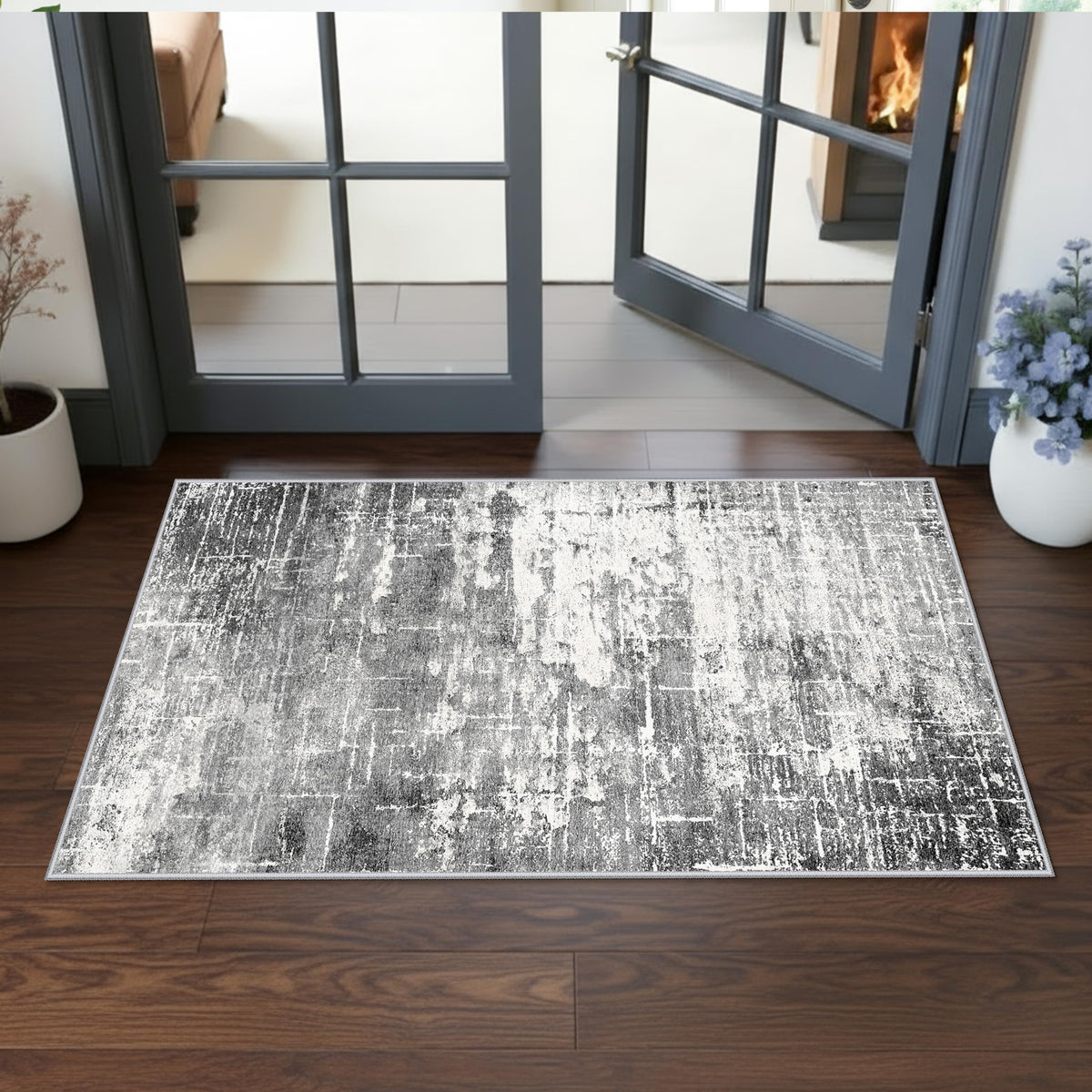 Hallway Washable Runner Rug - 2x10 Kitchen Rugs Entryway Rug Runner Vintage Soft Floor Mat Non Slip Indoor Farmhouse Carpet for Bathroom Living Room Bedroom (2 X 10, Beige)