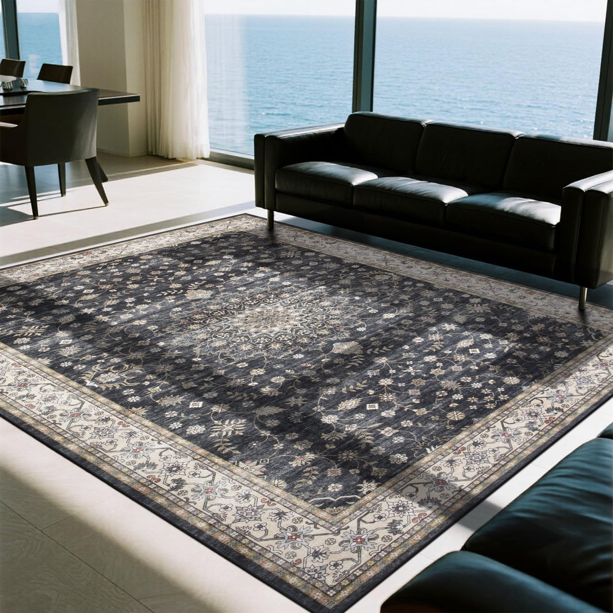 Washable Rugs 8x10 Area Rugs for Living Room,Bedroom,Dining Room Carpet
