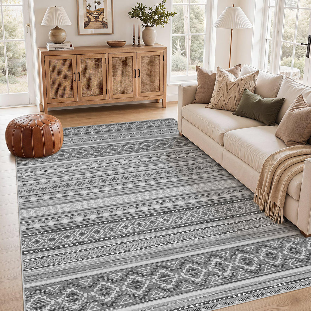 cotiled Boho 5x7 Area Rugs for Living Room: Soft Moroccan Washable Rug