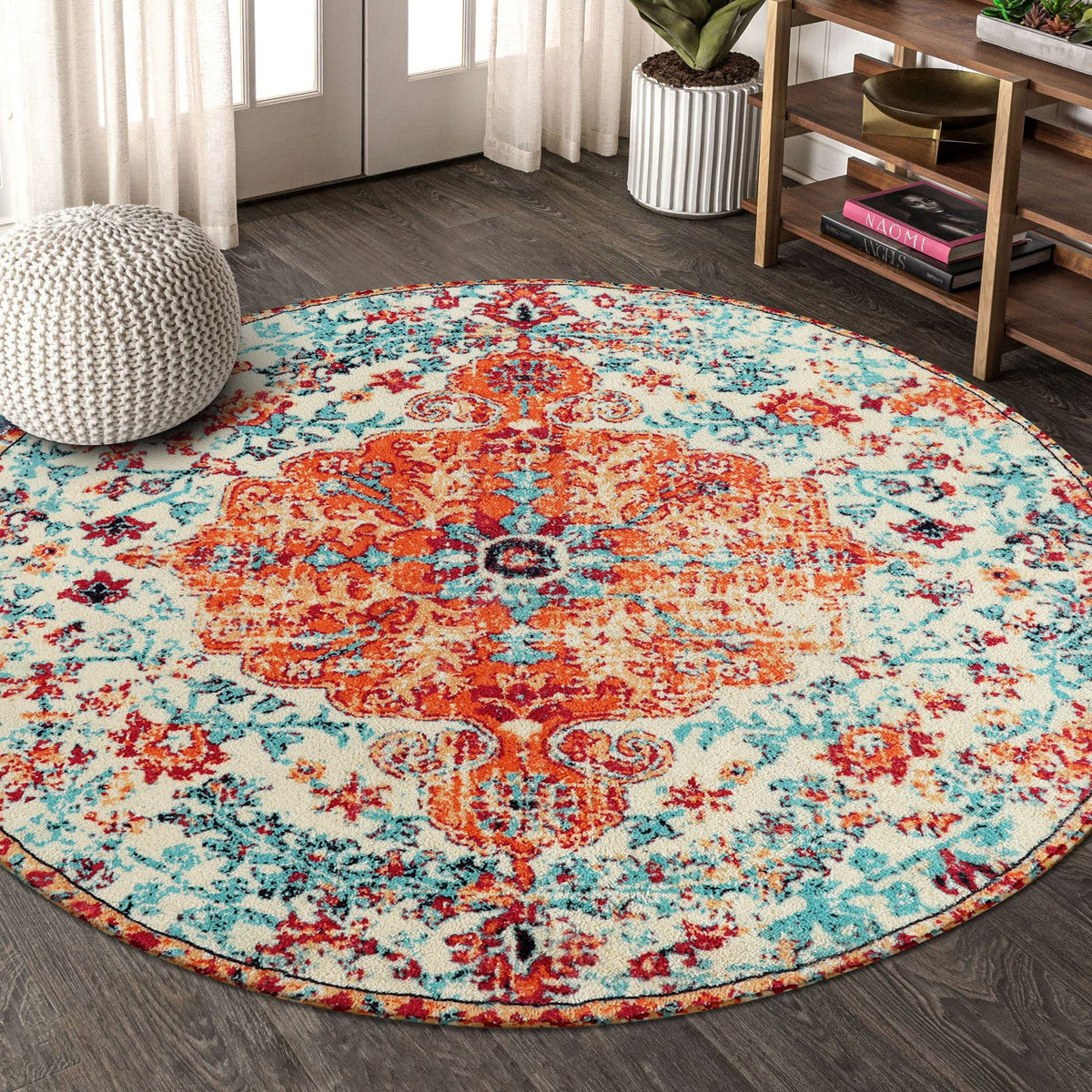Lahome Felice Boho Tribal 2x3 Washable Small Rugs for Entryway Doormat Indoor Entrance, Throw Rugs with Rubber Backing, Bohemian Soft Non-Slip Bathroom Carpet for Bath Front Door Kitchen Floor