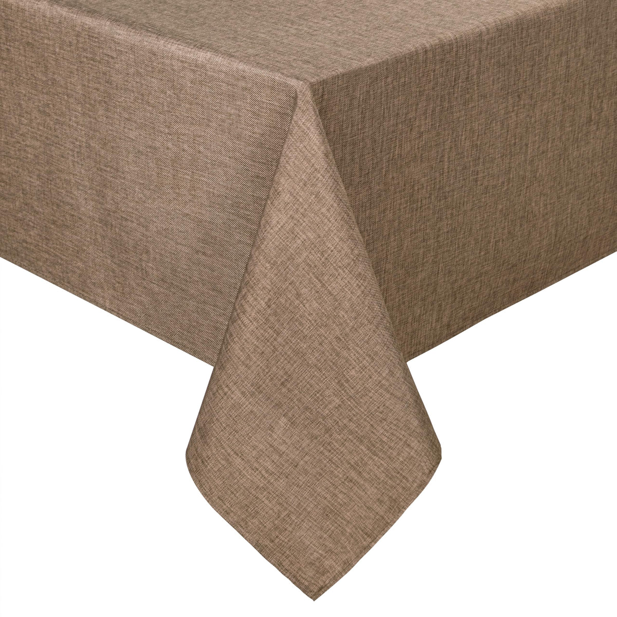 Hiasan Beige Faux Linen Rectangle Tablecloth 54 x 80 Inch for Dining Room