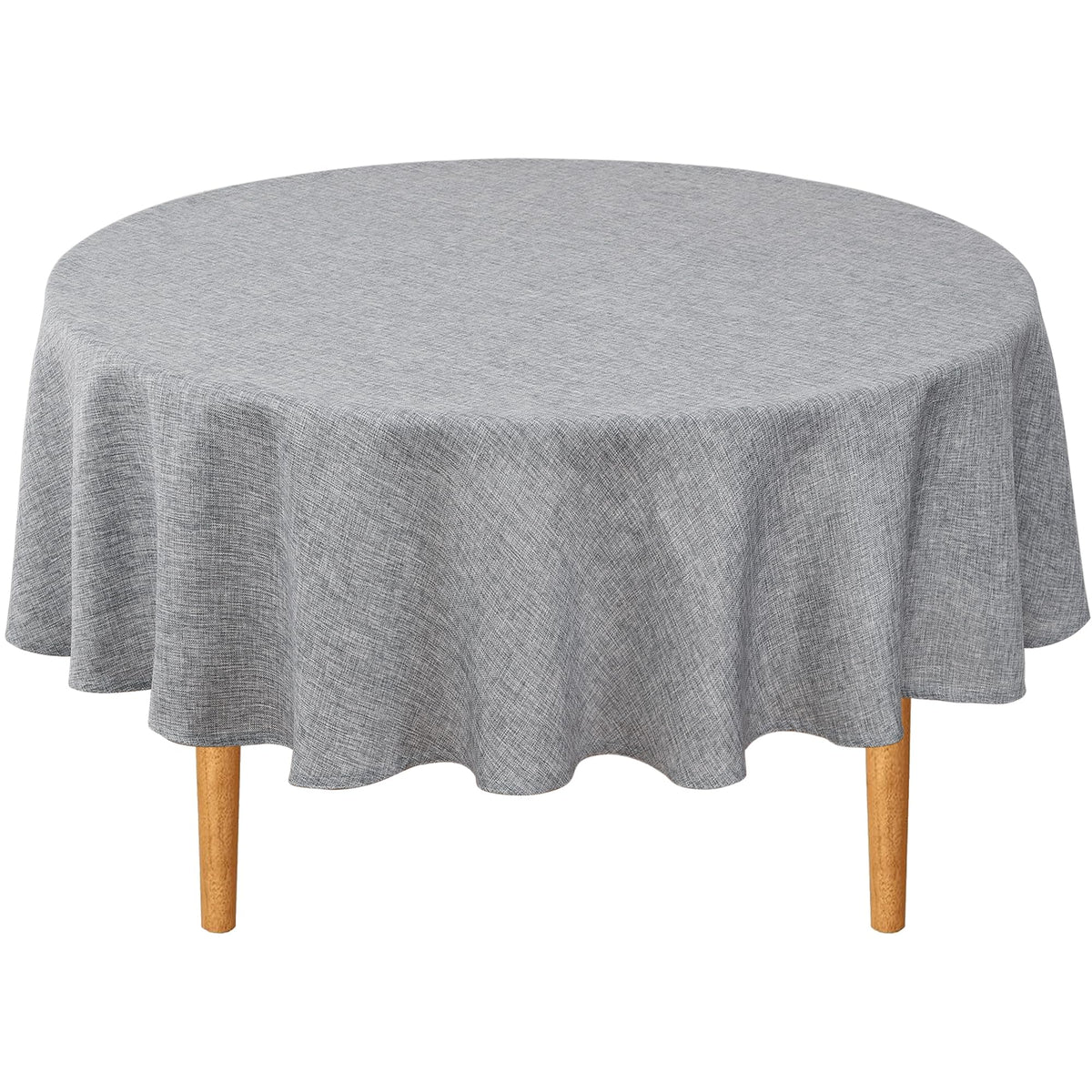 Hiasan Beige Faux Linen Rectangle Tablecloth 54 x 80 Inch for Dining Room