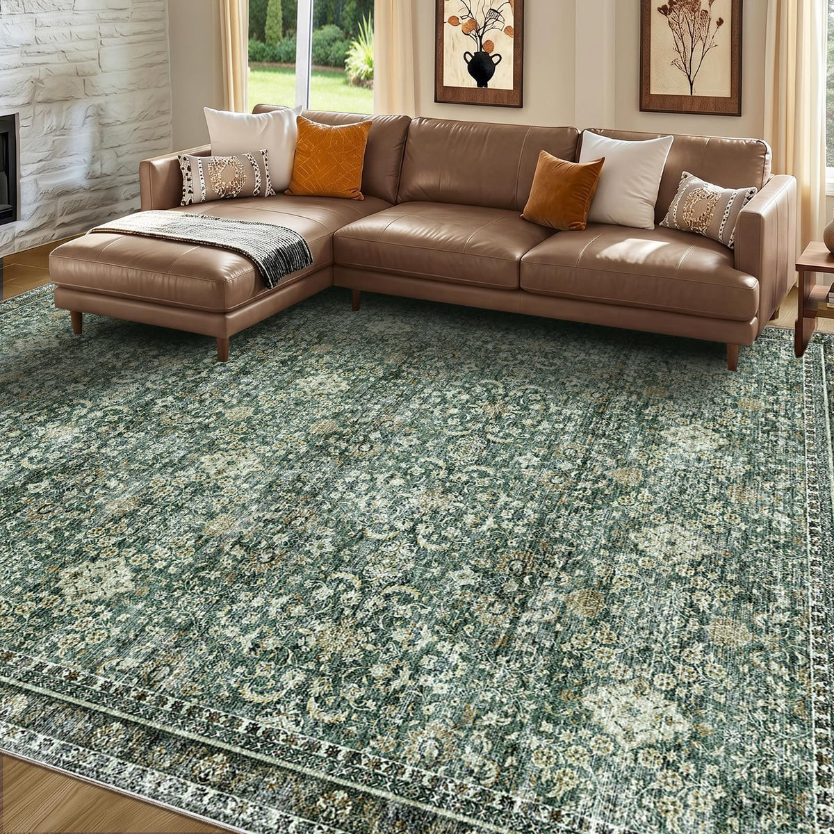 Sasttie 4x6 Area Rugs, Ultra-Soft Washable Rug for Living Room, Beige