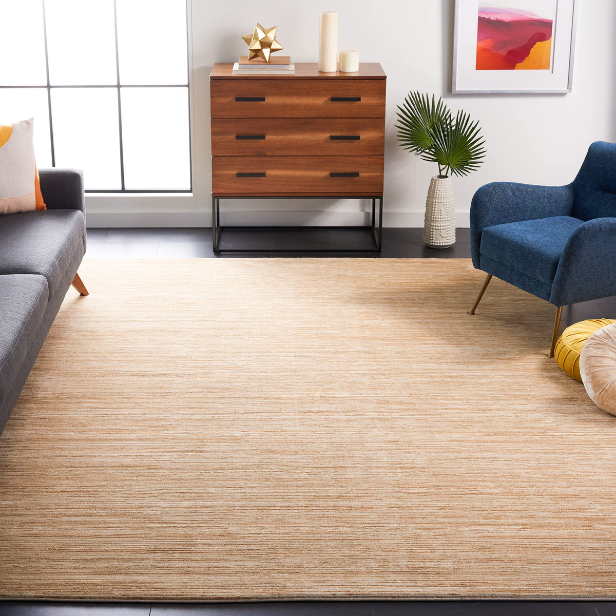 SAFAVIEH Vision Area Rug 8x10 Large, Modern Tonal Brown VSN606E