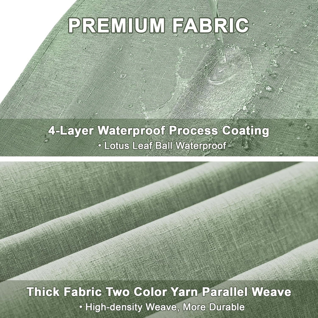 Decorelia Sage Green Linen Textured Tablecloth Rectangular 52 x70 Inch