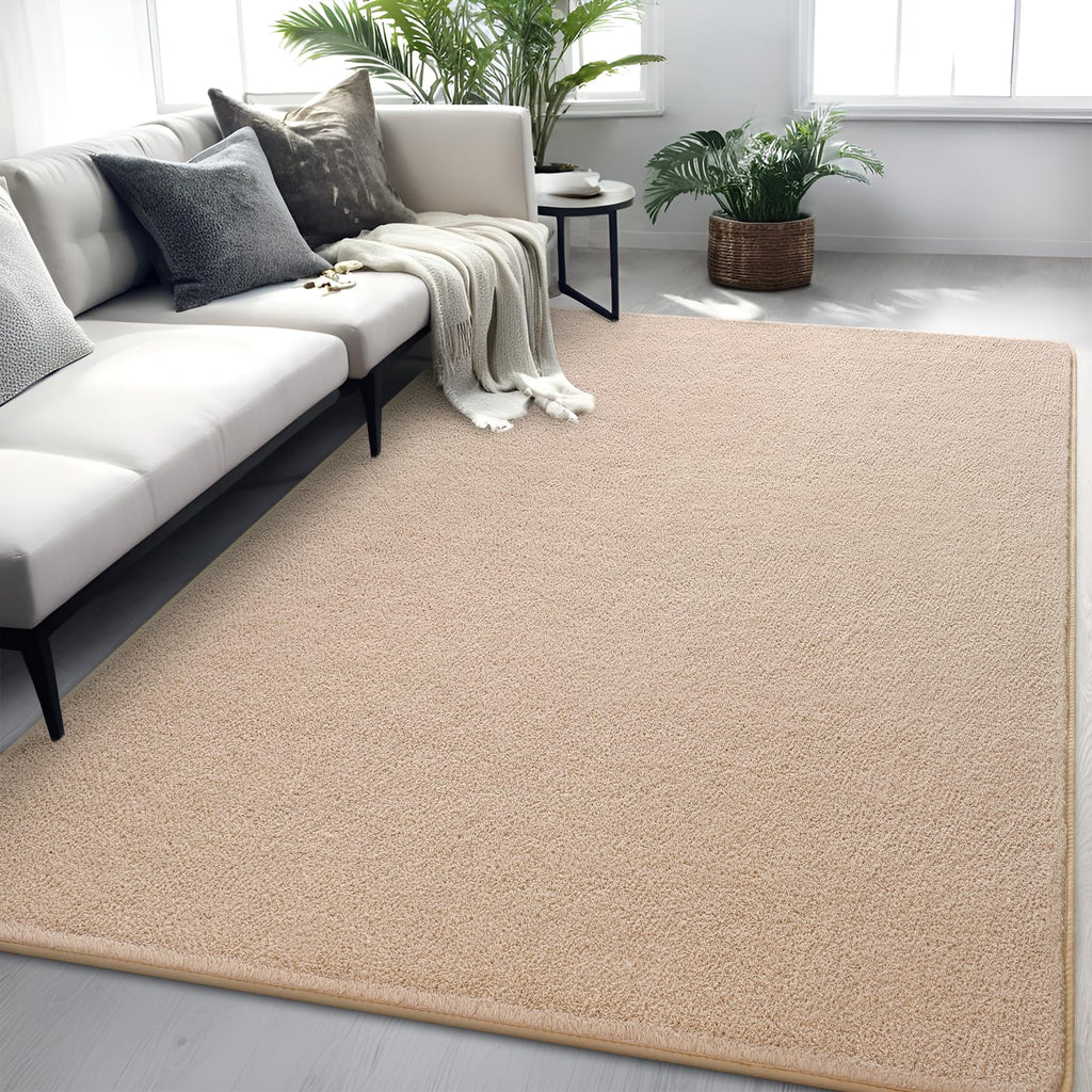 5x7 Black Area Rug Modern Aesthetic Minimalist