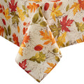 Threadmade Autumn Leaves Fall Printed Tablecloth, Multicolor - 60"W x 84"L
