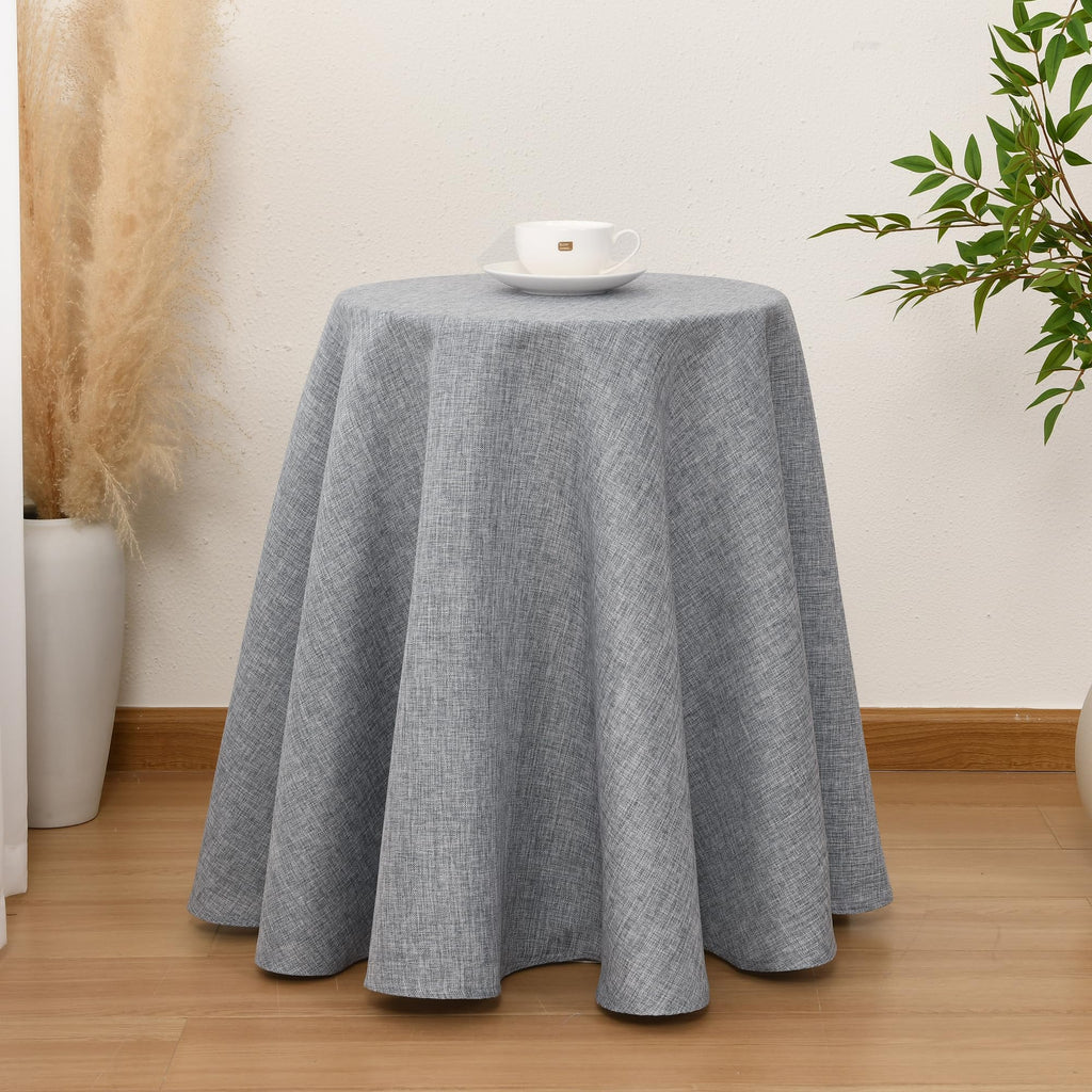 Hiasan Beige Faux Linen Rectangle Tablecloth 54 x 80 Inch for Dining Room