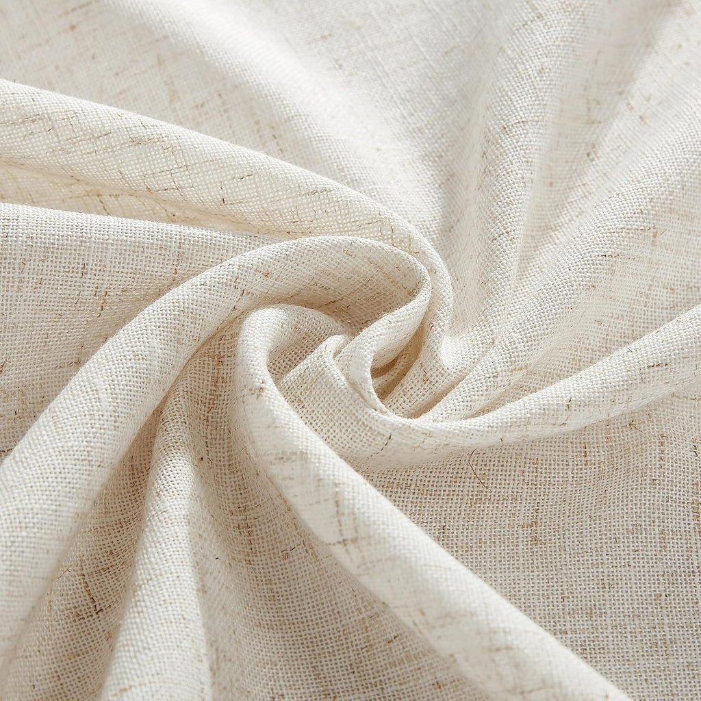 Laura Ashley Dothan Linen Blend Tablecloth, 60" x 84", Taupe