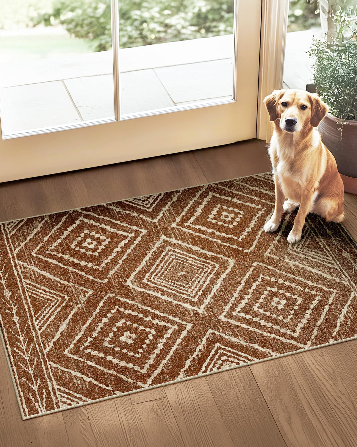 BESTSWEETIE 5'x7' Washable Area Rug for Living Room Bedroom Black