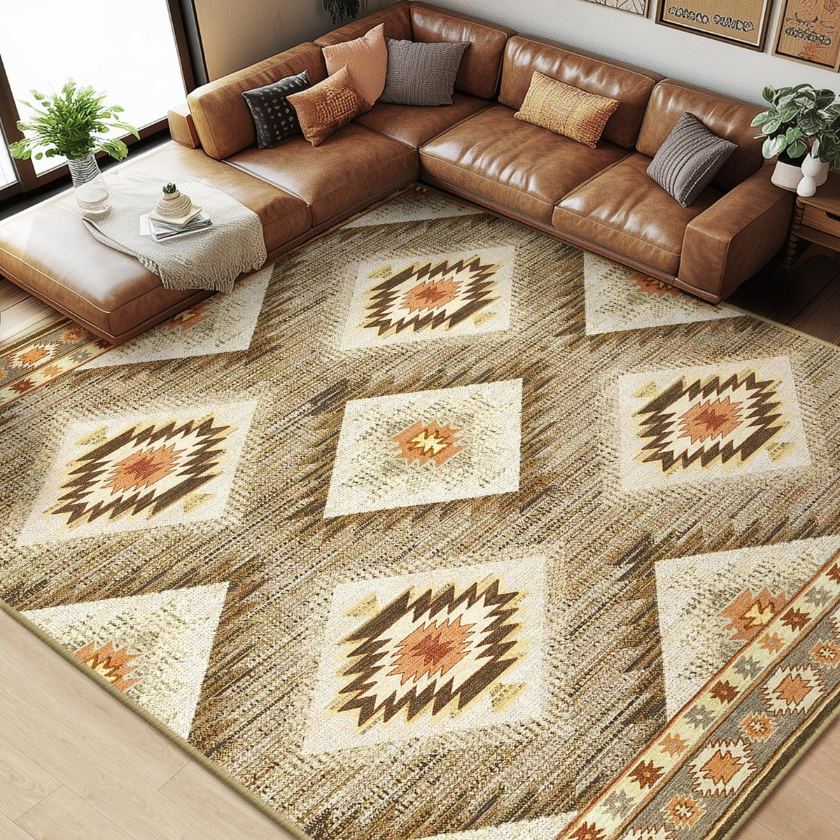 BESTSWEETIE 5'x7' Washable Area Rug for Living Room Bedroom Black
