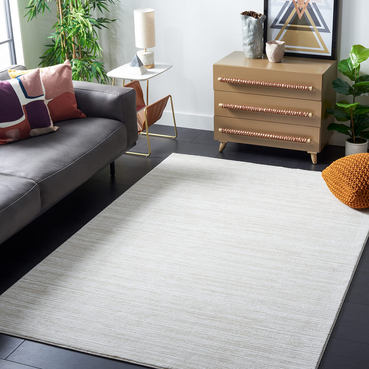 SAFAVIEH Vision Area Rug 8x10 Large, Modern Tonal Brown VSN606E
