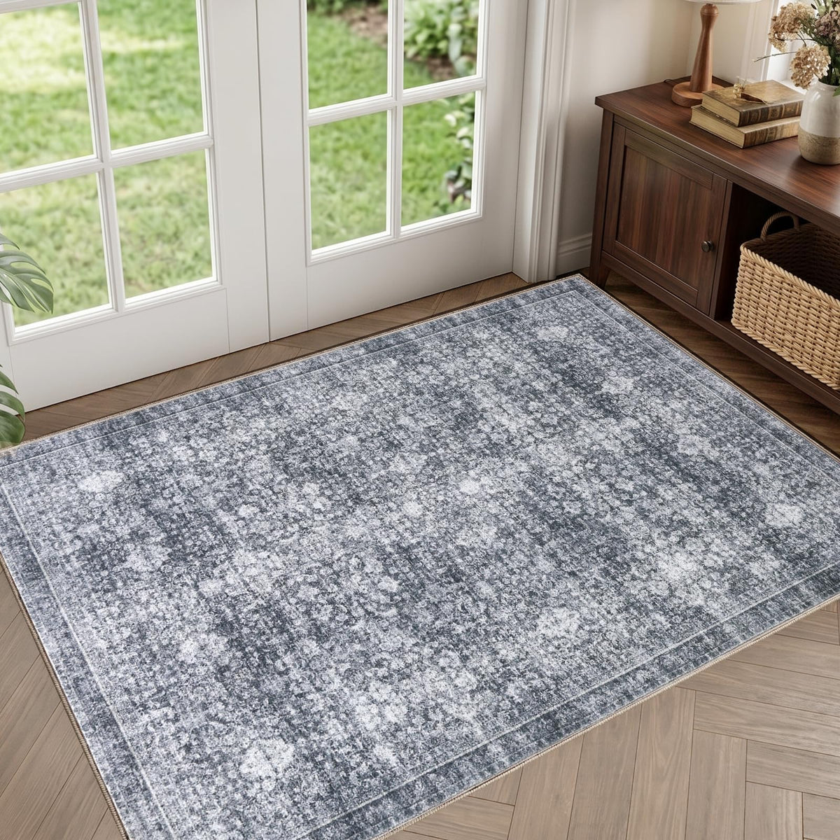 Sasttie 4x6 Area Rugs, Ultra-Soft Washable Rug for Living Room, Beige