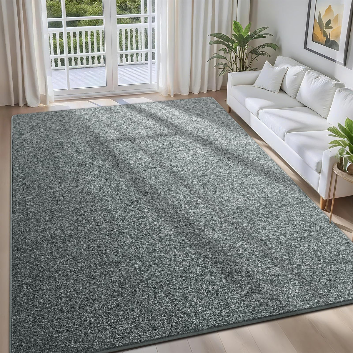5x7 Black Area Rug Modern Aesthetic Minimalist